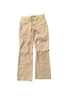 Prana Monarch Convertible Pants Women 4 Beige Zip Off Shorts Outdoor Hiking Read